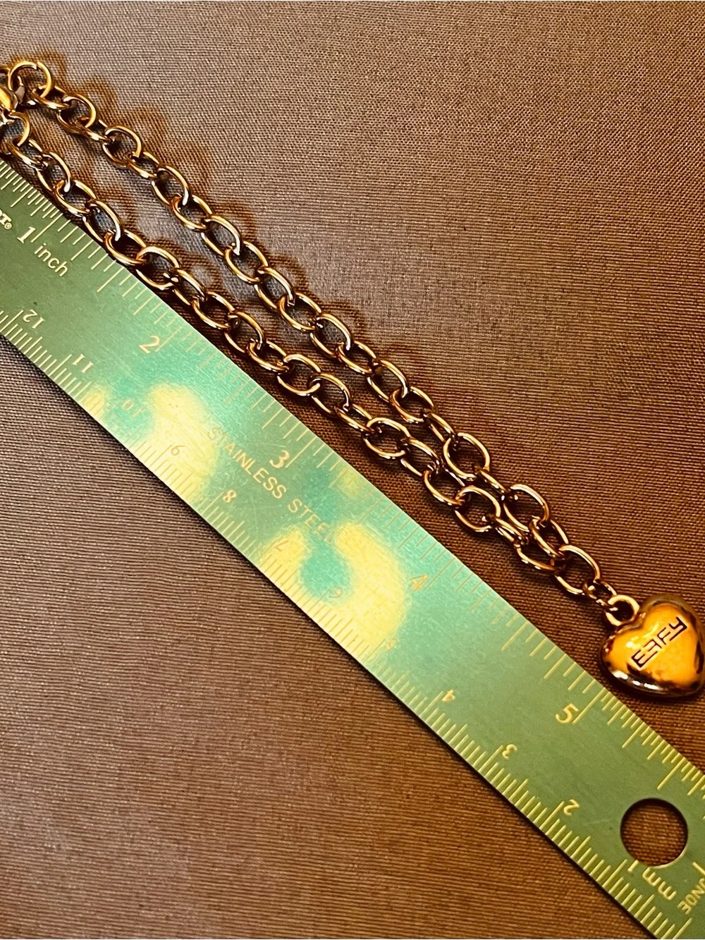 Effy silver- Tone Heart Charm Chain Bracelet - Logo Pendant - Picture 2 of 5